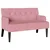 Chesterfield klupa Ružičasta 112 x 65,5 x 75 cm Baršun