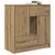 Komoda s ladicama i vratima artisan hrast 70,5x34x74,5 cm