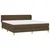 Vidaxl Box spring postelja z vzmetnico temno rjava 160x200 cm blago