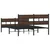 Vidaxl Kovinski posteljni okvir brez vzmetnice rjavi hrast 150x200 cm