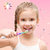 Otroška LED električna sonična zobna krtačka roza + nastavki