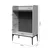 Jela Vitrina Soffy V80-2AL/SF, 80x124x42cm, Prljavo bela - antracit
