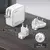 LDNIO Kućni punjač sa adapterima Q408 GaN PPS QC3.0 30W, 3xPD3.0 100W, 100W Max, a Type-C na Type-C kablom, Crni