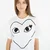 Majice Comme des Garçons PLAY Heart Logo Short Sleeve Tee UNISEX White XXS