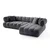 ATELIER DEL SOFA Ugaona garnitura Petra Right Dark Grey