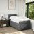 VIDAXL Box spring postelja z vzmetnico temno siva 90x190 cm blago