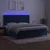 Krevet box spring s madracem LED tamnoplavi 200x200 cm baršun