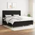 Vidaxl Box spring postelja z vzmetnico črn 200x200 cm blago