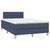 Vidaxl Box spring postelja z vzmetnico LED modra 120x200 cm blago