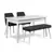 Hanah Home Trpezarijski sto i stolice Costa, Antracit-beli