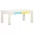shumee Klubska mizica bela 110x60x45 cm trden mangov les
