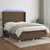 vidaXL Box spring postelja z vzmetnico LED temno rjava 140x200cm blago