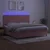 Vidaxl Box spring postelja z vzmetnico LED roza 200x200 cm žamet