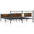 Vidaxl Kovinski posteljni okvir brez vzmetnice dimljen hrast 183x213cm