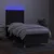 Vidaxl Box spring postelja z vzmetnico LED črna 80x200 cm blago