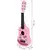 Eco Toys Drvena Gitara Za Decu Sa Metalnim Žicama, Roze