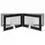 Vrata za pse s postoljem 6 pcs Crni hrast 100 x 60 cm
