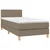 Vidaxl Box spring postelja z vzmetnico LED taupe 90x200 cm blago