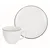 Orion Bele porcelanaste skodelice s krožnikom DECORA 100 ml 2 kosa.