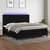 vidaXL Box spring postelja z vzmetnico LED črna 200x200 cm blago