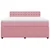 Vidaxl Box spring postelja z vzmetnico roza 180x200 cm žamet