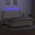 Vidaxl Box spring postelja z vzmetnico LED krem 180x200 cm blago