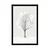 Plakat minimalistično drevo pozimi - 30x45 black