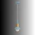 Opviq luster Elwood 20800-A, 1 × E27, plavi