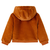 vidaXL Otroška jakna s kapuco umetno krzno konjak 116, (21049131)