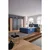 Carryhome BOXSPRING POSTELJA 180 cm  x 200 cm , tekstil modra