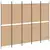 5-Panelni Pregrađivač Bež 250 x 200 cm Tkanina