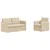 Vidaxl Kavč 2 pcs krema 196 x 82 x 85 cm blago