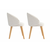 HANAH HOME Set 2 stolice Bentley White Light Oak