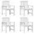 Vrtna stolica 4 pcs Bijelo 65.5 x 59 x 88 cm Polietilen
