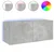 Zidni TV ormarić s LED svjetlima siva boja betona 100x35x41 cm