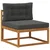 Set vanjskih sofa s jastukom 4 pcs Prirodna i antracit