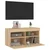 Zidni TV ormarić s LED svjetlima boja hrasta 80x30x40 cm