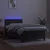 Vidaxl Box spring postelja z vzmetnico LED temno siva 90x200 cm žamet