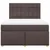 Vidaxl Box spring postelja z vzmetnico temno rjava 160x200 cm blago