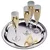 APS Servirni pladenj / 35cm / srebrn / Party