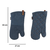 Set of 2 kitchen mitts, Dark Blue - Tiseco