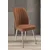 Hanah Home set trpezarijskih stolica Platinum 8 kom, terakota tkanina Jerry, hromirane metalne noge