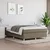 vidaXL Box spring postelja z vzmetnico taupe 140x200 cm blago