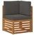 Sekcijska garnitura s jastukom 4 pcs Prirodna i antracit