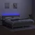 vidaXL Box spring postelja z vzmetnico LED sv. siva 180x200 cm blago