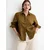 MANGO Bluza LINO oliva