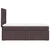 Vidaxl Box spring postelja z vzmetnico temno rjava 100x200 cm blago