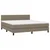 Vidaxl Box spring postelja z vzmetnico LED taupe 160x200 cm blago