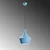 Opviq Luster Tom, 37-130cm, O23 cm, Plavi