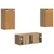 Set TV komoda 2 pcs Umjetnički hrast Konstruirano drvo